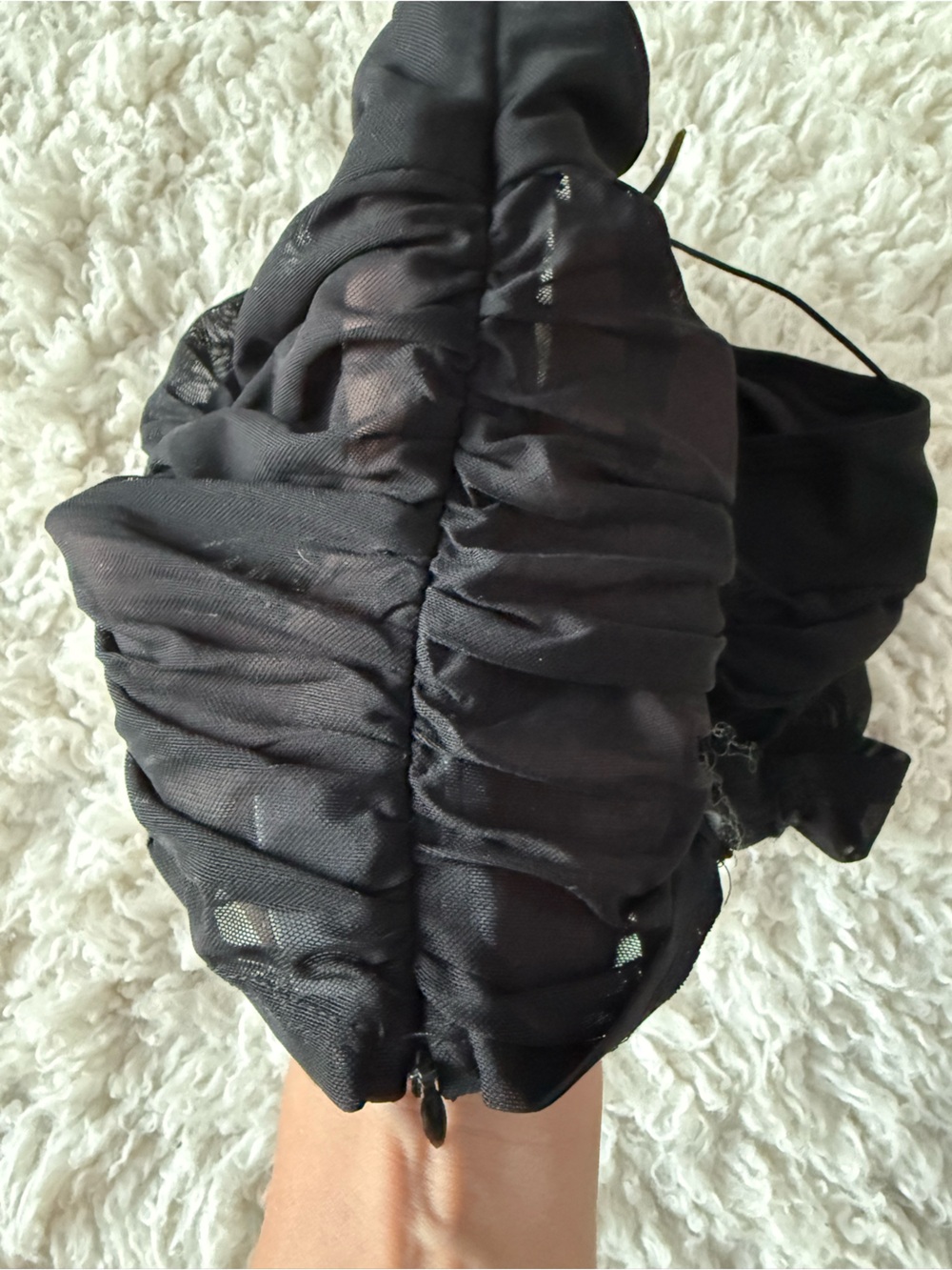 Princess Polly Black Ruched Crop Cami  / 90’s Edgy/ Dark Feminine / Alternative - Picture 8 of 13
